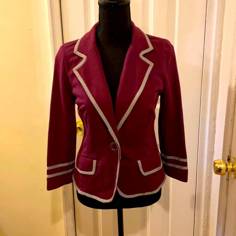 Sunny Girl Purple with Gray Striping Blazer